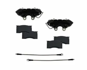 Leed Brakes 4 Piston Black Powder Coated Calipers Ford Mustang 1964-1967