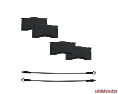 Leed Brakes 4 Piston Black Maxgrip Lite Aluminum Calipers & Rotors Ford Mustang 1964-1967 - BCC0005RKX