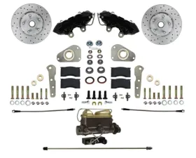 Leed Brakes Manual Front Kit w/ Drilled Rotors & Black Powder Coated Calipers Ford Victoria 1960