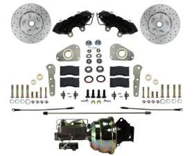 Leed Brakes Power Front Kit w/ Drilled Rotors & Black Powder Coated Calipers Ford Victoria 1960