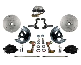 Leed Brakes Disc Disc Cross Drilled and Slotted Manual Front Disc Brake Kit Pontiac Tempest 1964-1970