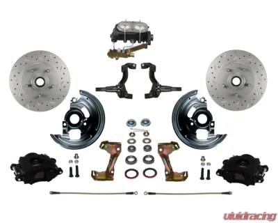 Leed Brakes Disc Disc Cross Drilled and Slotted Manual Front Disc Brake Kit Pontiac Tempest 1964-1970 - BFC1002-3A3X