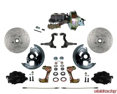 Leed Brakes Cast Iron Power Front Disc Brake Kit w/ 9" Booster Disc Drum Pontiac Tempest 1964-1970 - BFC1002-E1A1X