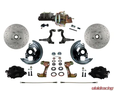 Leed Brakes Cast Iron Power Front Disc Brake Kit w/ 8" Dual Booster Adjustable Proportioning Valve Pontiac Tempest 1964-1970 - BFC1002-M105X