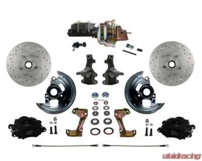 Leed Brakes Power Front Disc Brake Kit 2" Drop Spindle 8" Dual Booster Adjustable Proportioning Valve Pontiac Tempest 1964-1970 - BFC1003-M105X