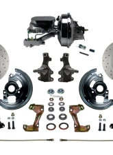 Leed Brakes 2" Drop Spindle Power front Disc Brake Kit 9" Chrome Booster Disc Disc Pontiac Tempest 1964-1970                                     - BFC1003-F6B4X - Image 8