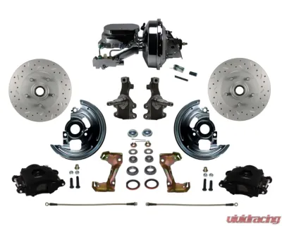 Leed Brakes 2" Drop Spindle Power front Disc Brake Kit 9" Chrome Booster Disc Disc Pontiac Tempest 1964-1970 - BFC1003-F6B4X