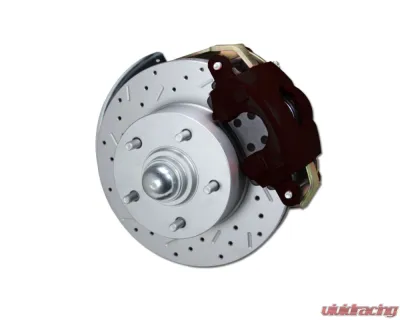 Leed Brakes Manual Front Disc Bracket Kit 2" Drop Spindle Chrome M/C Disc Disc Pontiac Tempest 1964-1970 - BFC1003-FA3X
