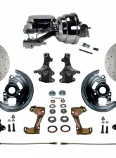Leed Brakes Power Front Disc Brake Kit 2" Drop Spindle 8" Dual Chrome Booster Disc Drum Pontiac Tempest 1964-1970                                     - BFC1003-N6B2X - Image 8