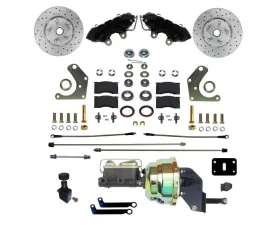 Leed Brakes Power Front Kit w/ Drilled Rotors & Black Powder Coated Calipers Plymouth Fury III 1965-1972