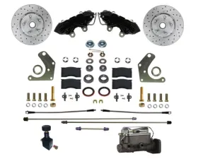 Leed Brakes Manual Front Kit w/ Drilled Rotors & Black Powder Coated Calipers Plymouth Fury III 1965-1972