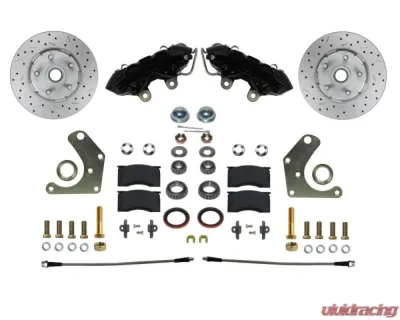 Leed Brakes Spindle Kit w/ Drilled Rotors & Black Powder Coated Calipers Chrysler Newport 1965-1972 - BFC2003SMX