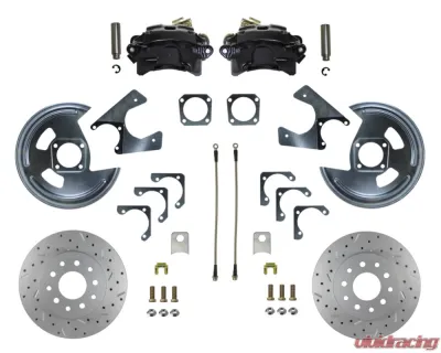Leed Brakes Maxgrip XDS Black Powder Coated Calipers Rear Disc Brake Conversion Kit Chevrolet Nova 1962-1967 - BRC1001X