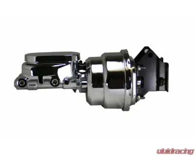 Leed Brakes 7" Chrome Dual Power Booster w/ 1-1/8" Bore Flat top Master Ford F Series | F-100 Pickup 1957-1972 - ET6