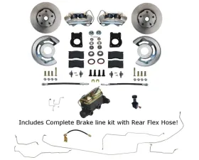 Leed Brakes Manual Front Disc Brake Conversion w/ Pre-Bent Brake Line Kit Ford Mustang 1964-1966
