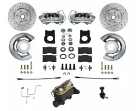 Leed Brakes Manual Front Disc Brake Conversion w/ 4 Piston Caliper Maxgrip XDS Rotors Ford Mustang 1964-1966