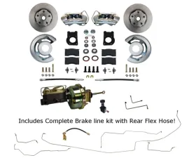 Leed Brakes Power Disc Brake Conversion w/ Pre-Bent Brake Line Kit Ford Mustang 1964-1966