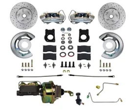Leed Brakes Power Disc Brake Conversion w/ 4 Piston Calipers Maxgrip XDS Rotors Ford Mustang Manual Trans 1964-1966