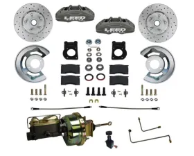 Leed Brakes 4 Piston Maxgrip Lite Power Disc Brake Conversion Ford Mustang Automatic Transmission 1964-1966