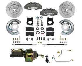 Leed Brakes 4 Piston Maxgrip Lite Power Disc Brake Conversion Ford Mustang Manual Transmission 1964-1966