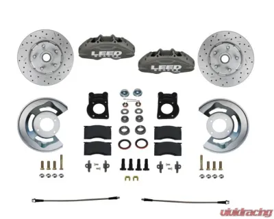 Leed Brakes 4 Piston Maxgrip Lite Front Disc Brake Conversion Kit w/ Maxgrip XDS Rotors Mercury | Ford 1970-1973 - FC0006SMX