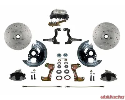 Leed Brakes Cast Iron M/C Disc Drum Side Mount Manual Front Disc Brake Conversion Kit Pontiac Tempest 1964-1970 - FC1002-3A1X