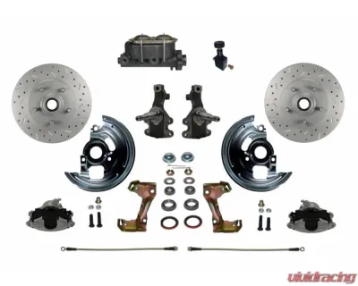 Leed Brakes 2" Drop Spindle M/C Adjustable Proportioning Valve Manual Front Disc Brake Conversion Pontiac Tempest 1964-1970 - FC1003-305X
