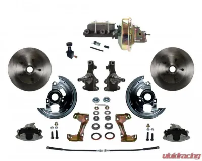 Leed Brakes 2" Drop Spindle Cast Iron Power Front Disc Brake Conversion Kit Pontiac Tempest 1964-1970 - FC1003-E105