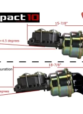 Leed Brakes 7" 10 Series Compact Dual Power Booster Kit w/ Chrome Disc Drum Valve GMC K15 | K1500 Suburban 1967-1972                                     - H76B2 - Image 2