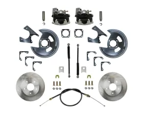 Leed Brakes GM 10 & 12 Bolt Axles 5x4.75 w/ Staggered Shocks Rear Disc Brake Conversion Kit Pontiac Firebird 1968-1969