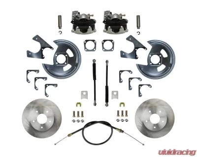Leed Brakes GM 10 & 12 Bolt Axles 5x4.75 w/ Staggered Shocks Rear Disc Brake Conversion Kit Pontiac Firebird 1968-1969 - RC1002