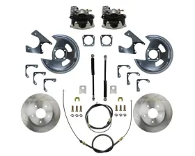 Leed Brakes GM 10 & 12 Bolt Axles 5x4.75 w/ Staggered Shocks Rear Disc Brake Conversion Kit Pontiac Firebird 1970-1981