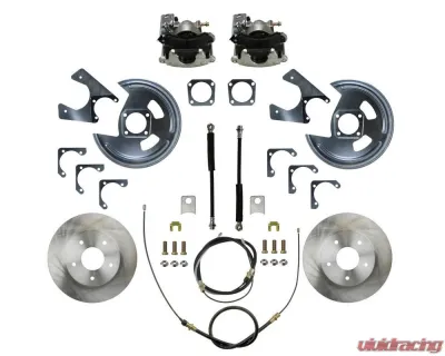 Leed Brakes GM 10 & 12 Bolt Axles 5x4.75 w/ Staggered Shocks Rear Disc Brake Conversion Kit Pontiac Firebird 1970-1981 - RC1003