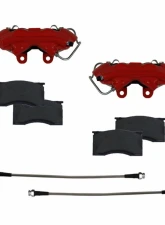 Leed Brakes 4 Piston Red Powder Coated Calipers Ford Mustang 1964-1967                                     - RCC0001 - Image 3
