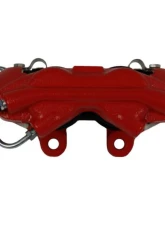 Leed Brakes 4 Piston Red Powder Coated Calipers w/ Maxgrip XDS Rotors Ford Mustang 1964-1967                                     - RCC0001RKX - Image 2