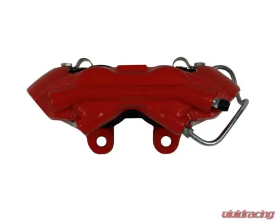 Leed Brakes 4 Piston Red Powder Coated Calipers w/ Maxgrip XDS Rotors Ford Mustang 1964-1967 - RCC0001RKX