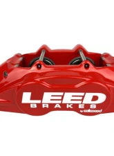 Leed Brakes 4 Piston Red Maxgrip Lite Aluminum Calipers & Rotors Ford Mustang 1964-1967                                     - RCC0005RKX - Image 3