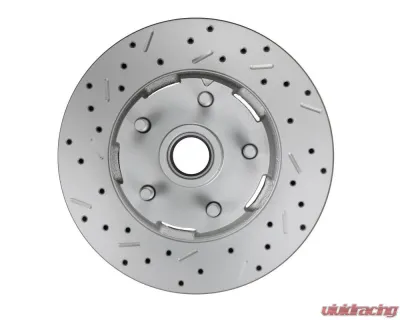 Leed Brakes Power Front Kit w/ Drilled Rotors & Red Powder Coated Calipers Ford Mustang 1967-1969 - RFC0002-X405MX