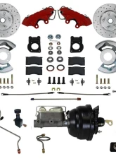 Leed Brakes Power Front Kit w/ Drilled Rotors & Red Powder Coated Calipers Ford Mustang 1970                                     - RFC0003-X405MX - Image 8