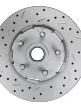 Leed Brakes Maxgrip Lite 4 Piston Manual Front Disc Brake Kit w/ Drilled Rotors & Red Calipers Mercury Montego 1970                                     - RFC0007-405X - Image 3