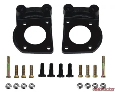 Leed Brakes Maxgrip Lite 4 Piston Manual Front Disc Brake Kit w/ Drilled Rotors & Red Calipers Mercury Montego 1970 - RFC0007-405X