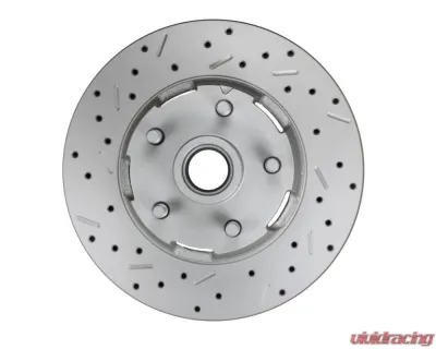 Leed Brakes Power Front Kit w/ Drilled Rotors & Red Powder Coated Calipers Ford Victoria 1960 - RFC0025-405PX