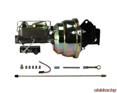 Leed Brakes Dual Diaphragm Power Front Kit w/ Drilled Rotors & Red Powder Coated Calipers Ford Victoria 1958-1960 - RFC0025-8307X