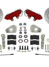 Leed Brakes Spindle Kit w/ Drilled Rotors & Red Powder Coated Calipers Ford Victoria 1957-1960                                     - RFC0025SMX - Image 7