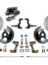 Leed Brakes Manual Front Disc Brake Kit Drilled & Slotted Rotors w/ Red Powder Coated Caliper Disc Drum Pontiac LeMans 1964-1972                                     - RFC1002-FA1X - Image 8
