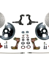 Leed Brakes Cross Drilled & Slotted Rotors w/ Red Powder Coated Calipers Pontiac Tempest 1964-1970                                     - RFC1002SMX - Image 7