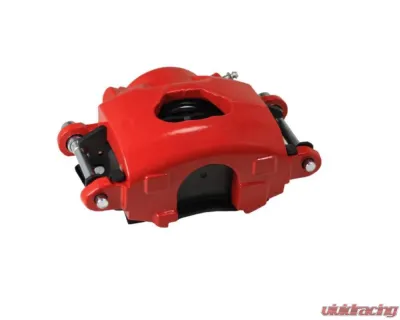 Leed Brakes Spindle Mount Kit w/ Maxgrip Cross Drilled & Slotted Rotors Red Calipers Chevrolet Nomad 1955-1958 - RFC1010SMX