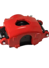 Leed Brakes Spindle Mount Kit w/ Maxgrip Cross Drilled & Slotted Rotors Red Calipers Chevrolet Sedan Delivery 1959-1960                                     - RFC1011SMX - Image 2