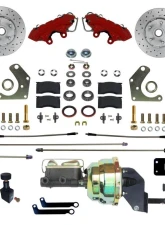 Leed Brakes Power Front Kit w/ Drilled Rotors & Red Powder Coated Calipers Plymouth Fury III 1965-1972                                     - RFC2003-8405X - Image 7