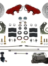 Leed Brakes Manual Front Kit w/ Drilled Rotors & Red Powder Coated Calipers Plymouth Fury III 1965-1972                                     - RFC2003-C05X - Image 7